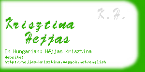 krisztina hejjas business card