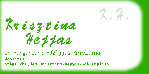 krisztina hejjas business card